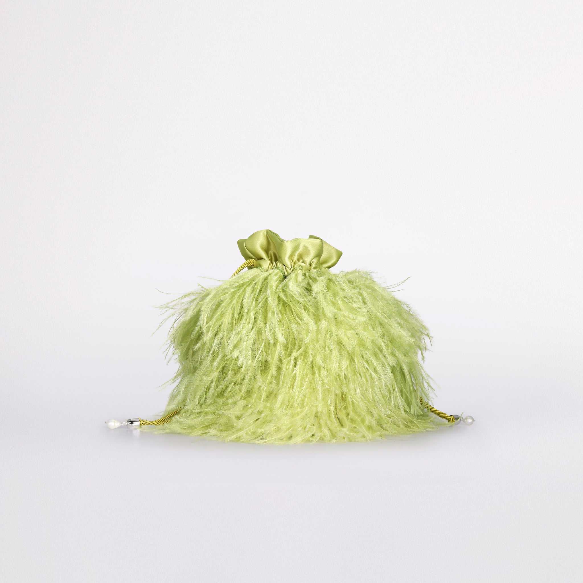 Feathers bag in colorazione verde lime