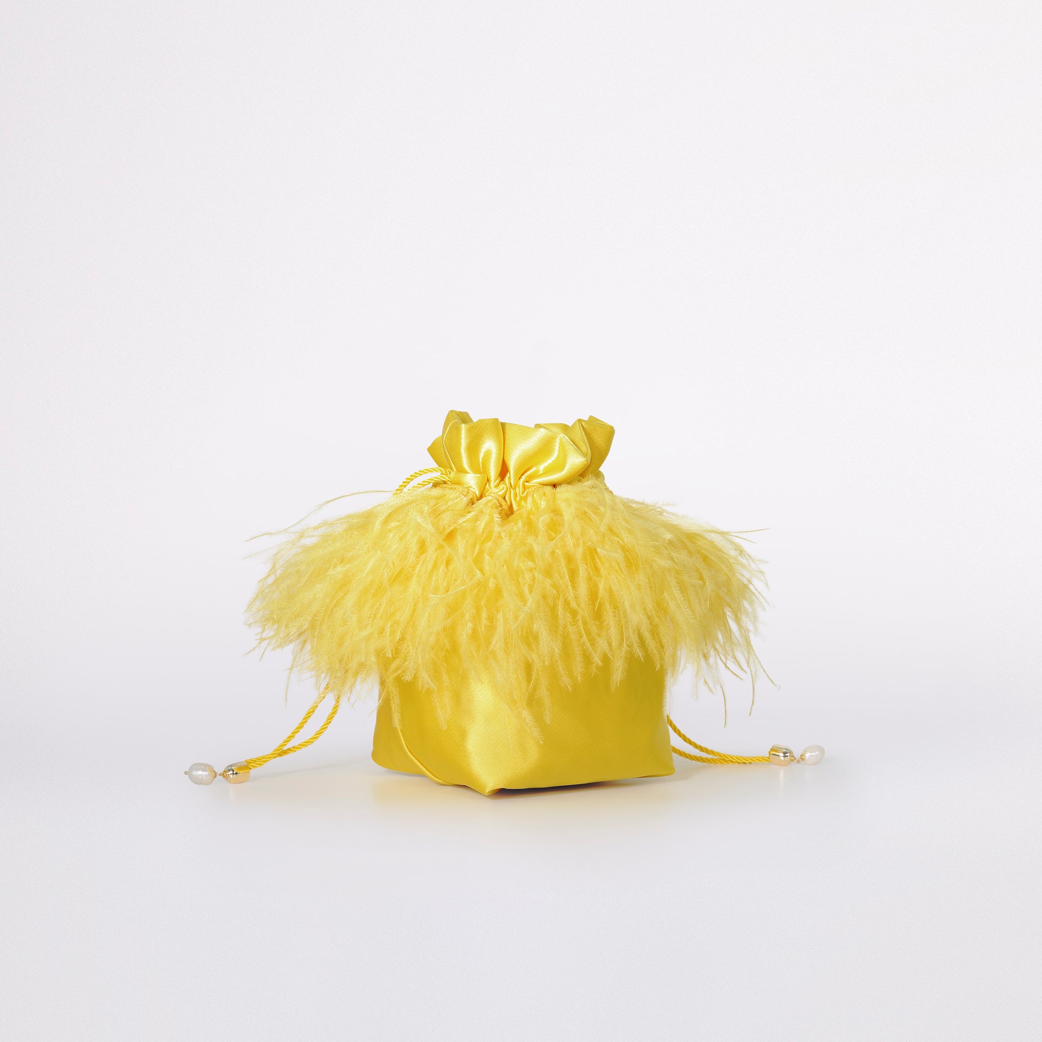 Feathers Collar Bag in colorazione giallo
