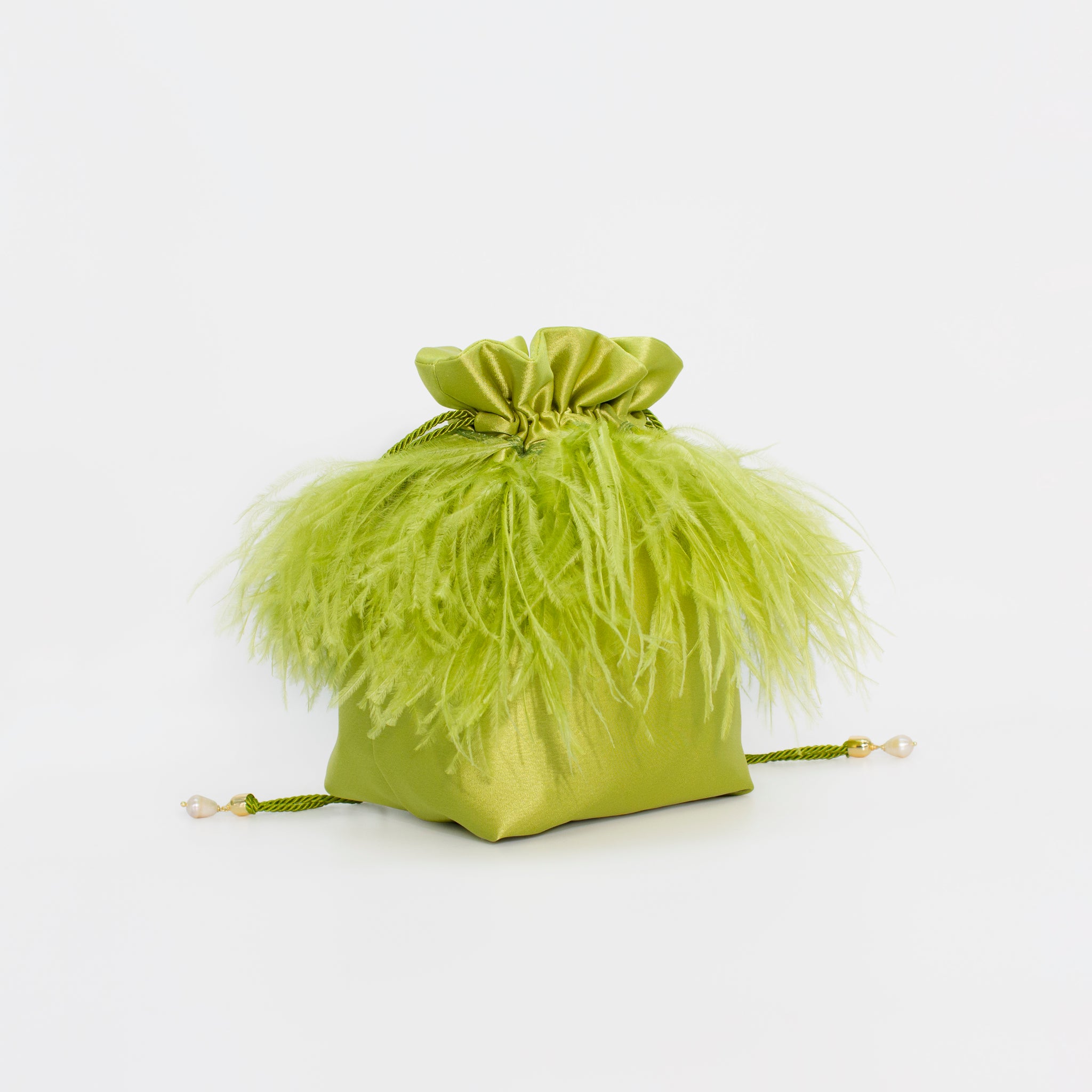 Feathers Collar Bag in colorazione verde lime