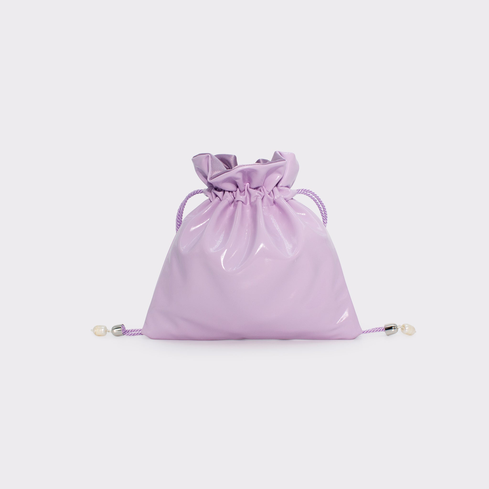 Glossy mini bag in colorazione orchid bloom