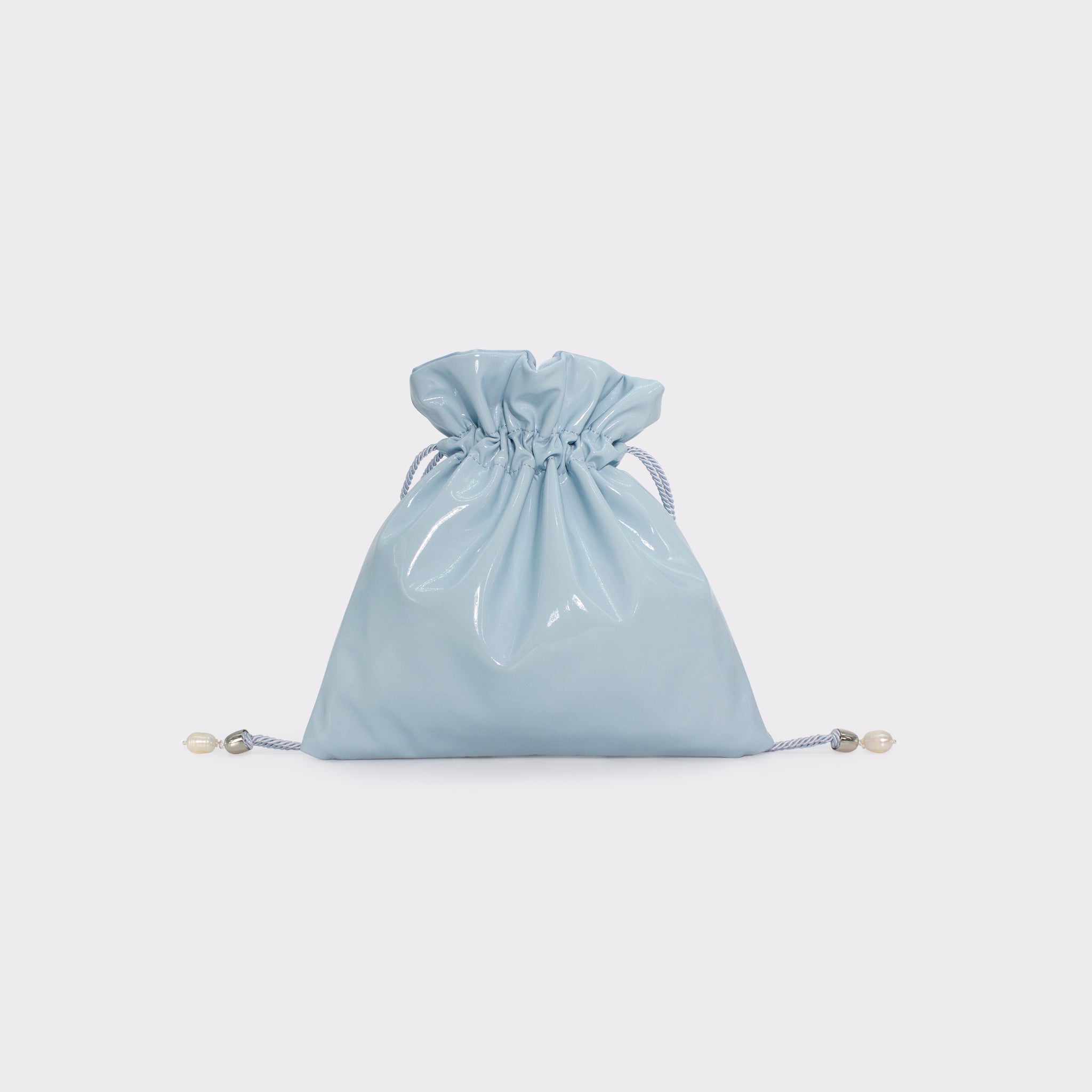 Glossy mini bag in colorazione starlight blue