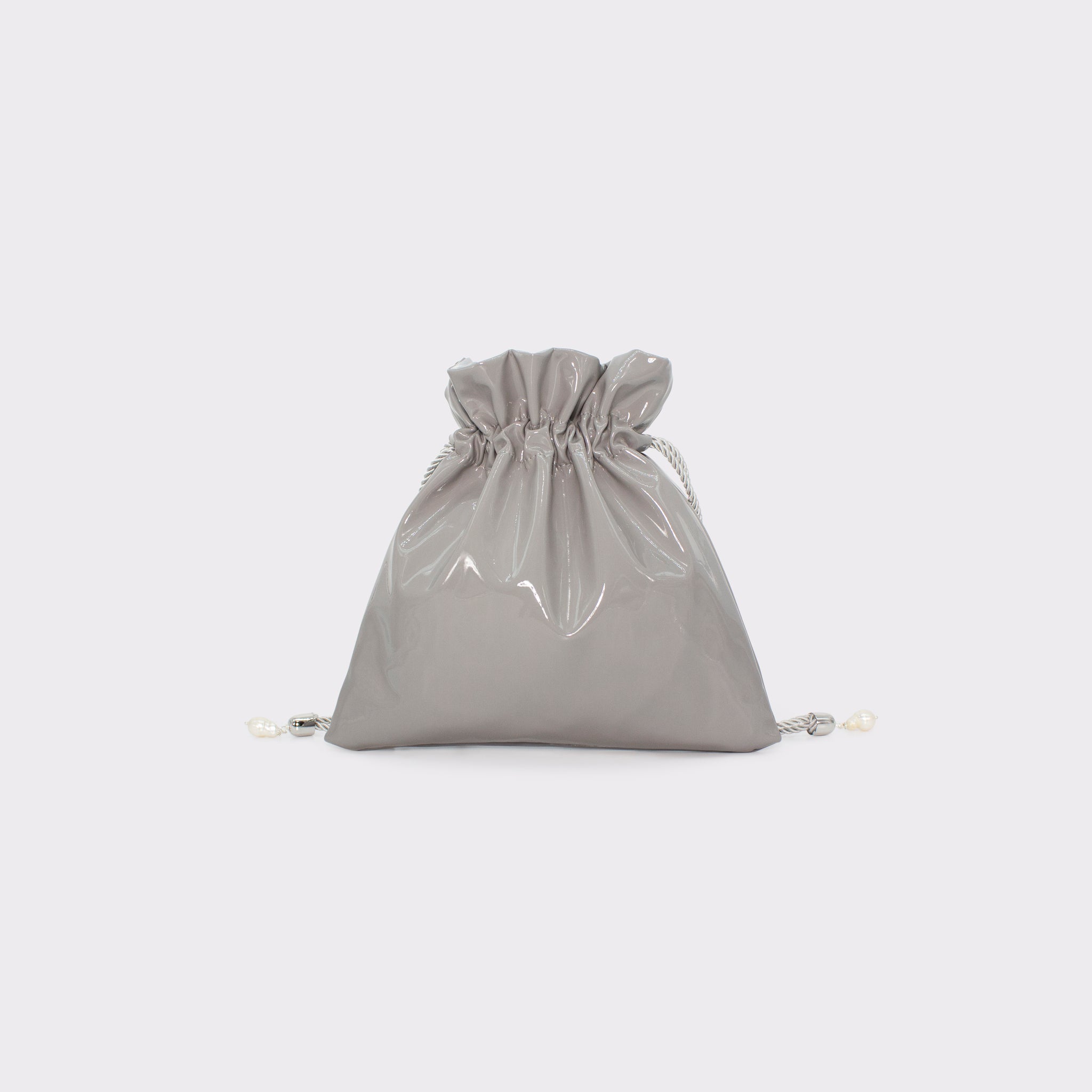 Glossy mini bag in colorazione ultimate gray