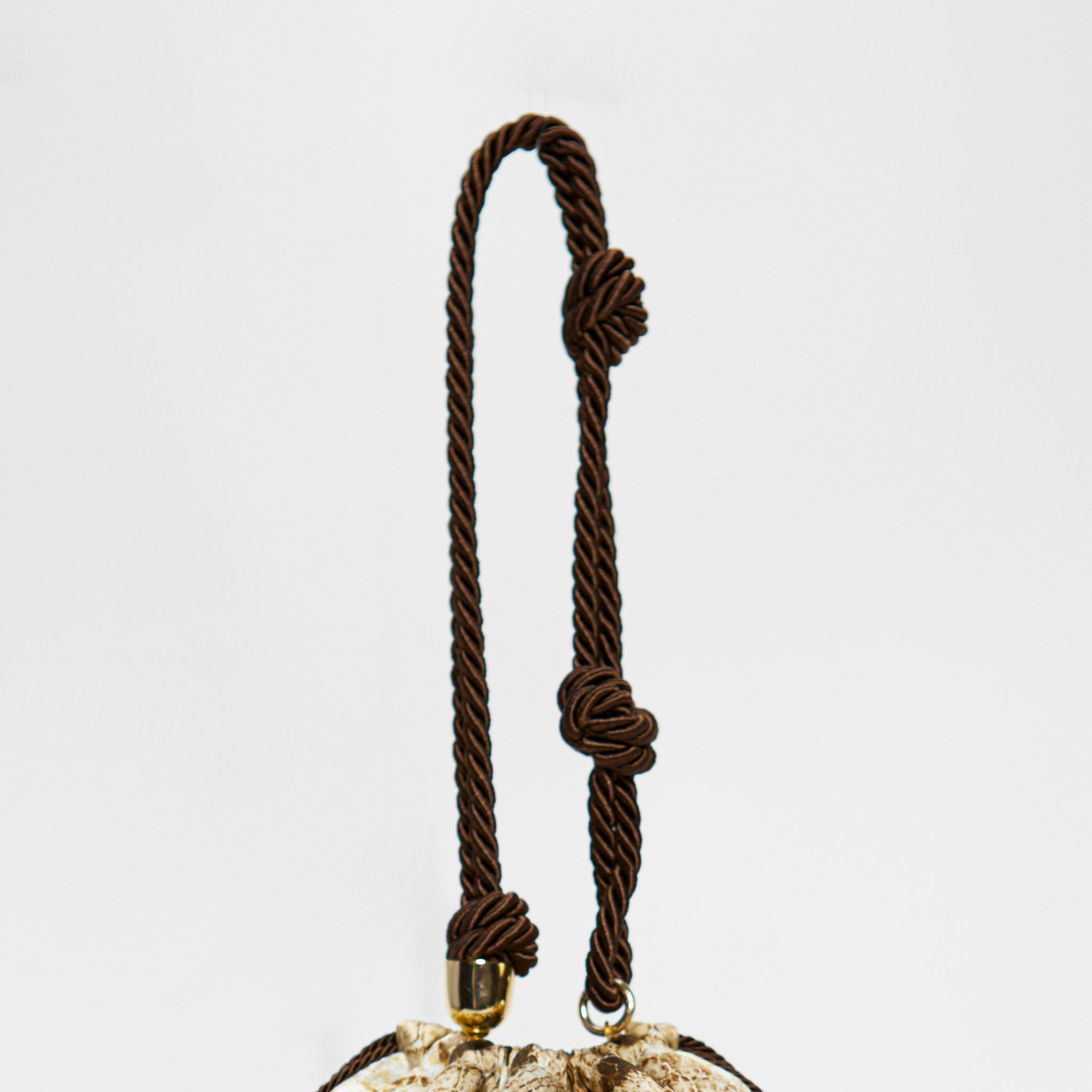 knotted shoulder strap in colore moka