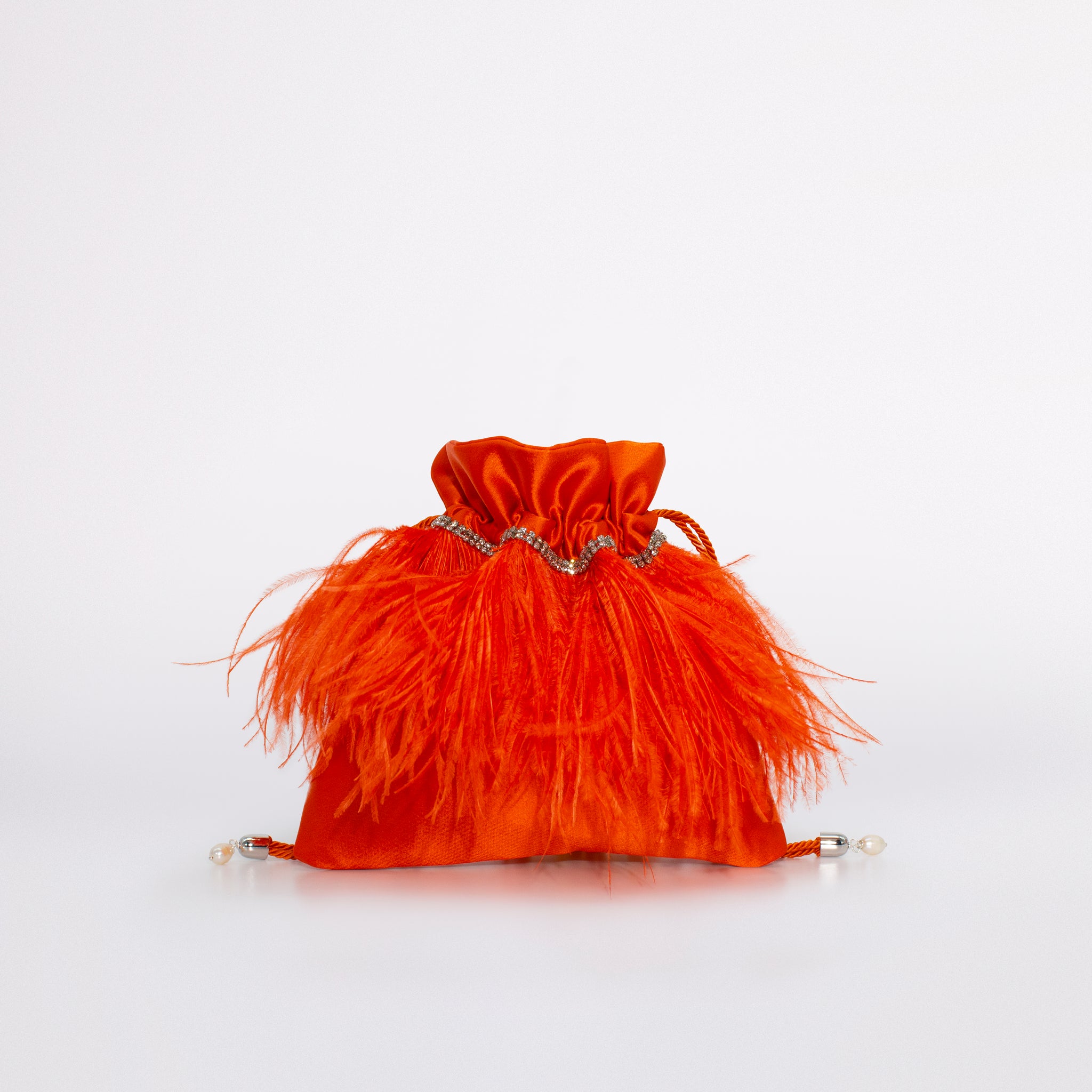 Mini Feathers Bag in colorazione arancione