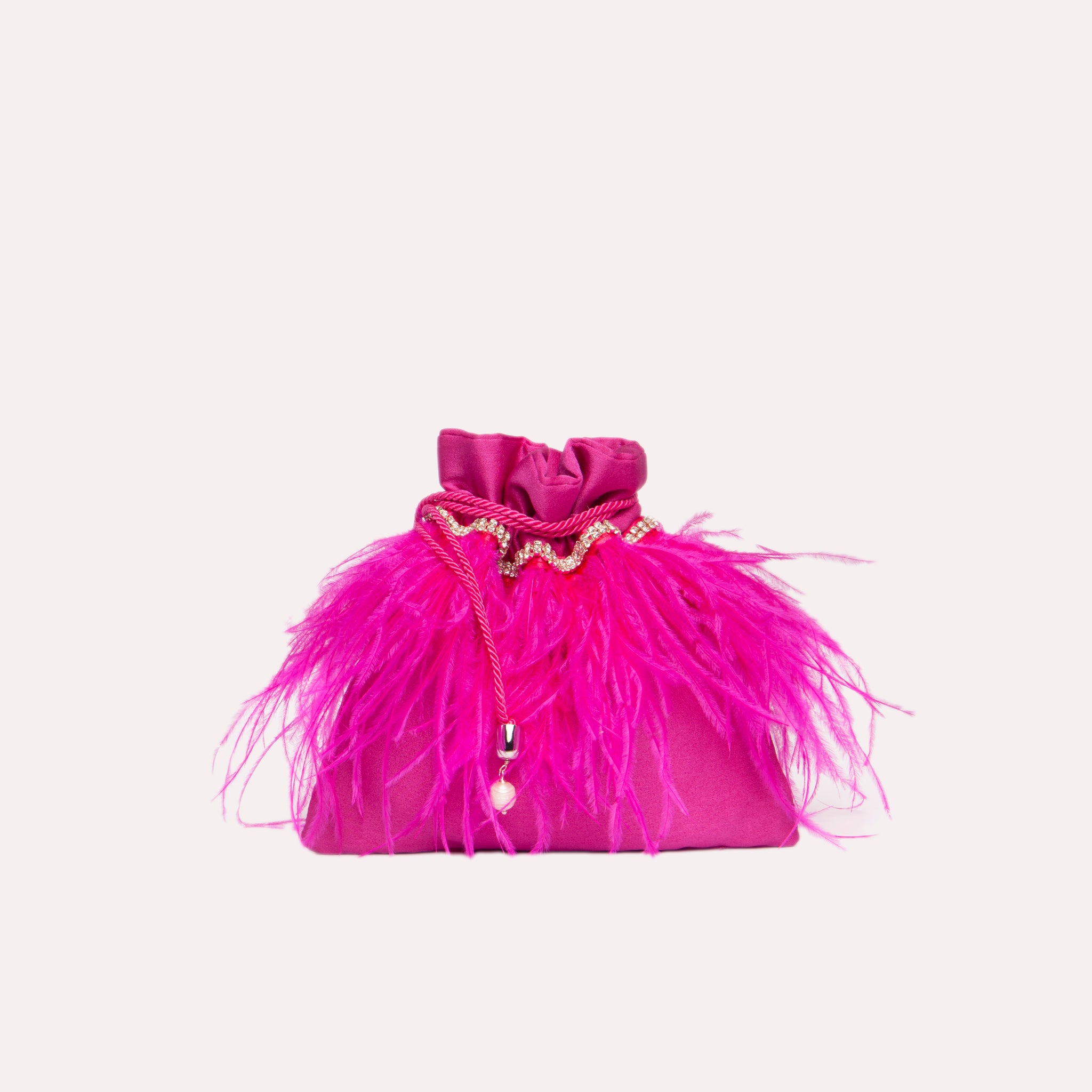 Mini Feathers Bag in colorazione fucsia