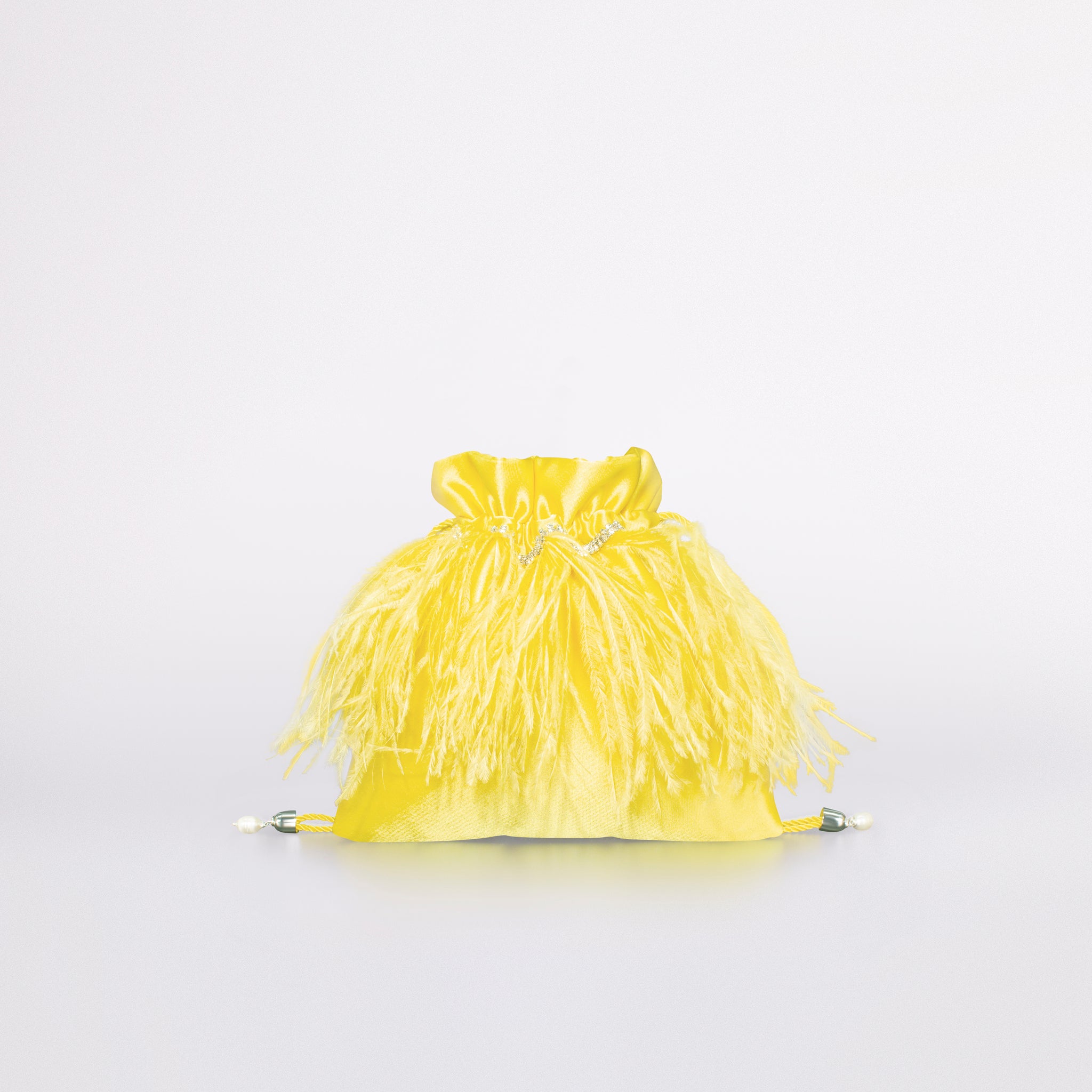 Mini Feathers Bag in colorazione giallo sole
