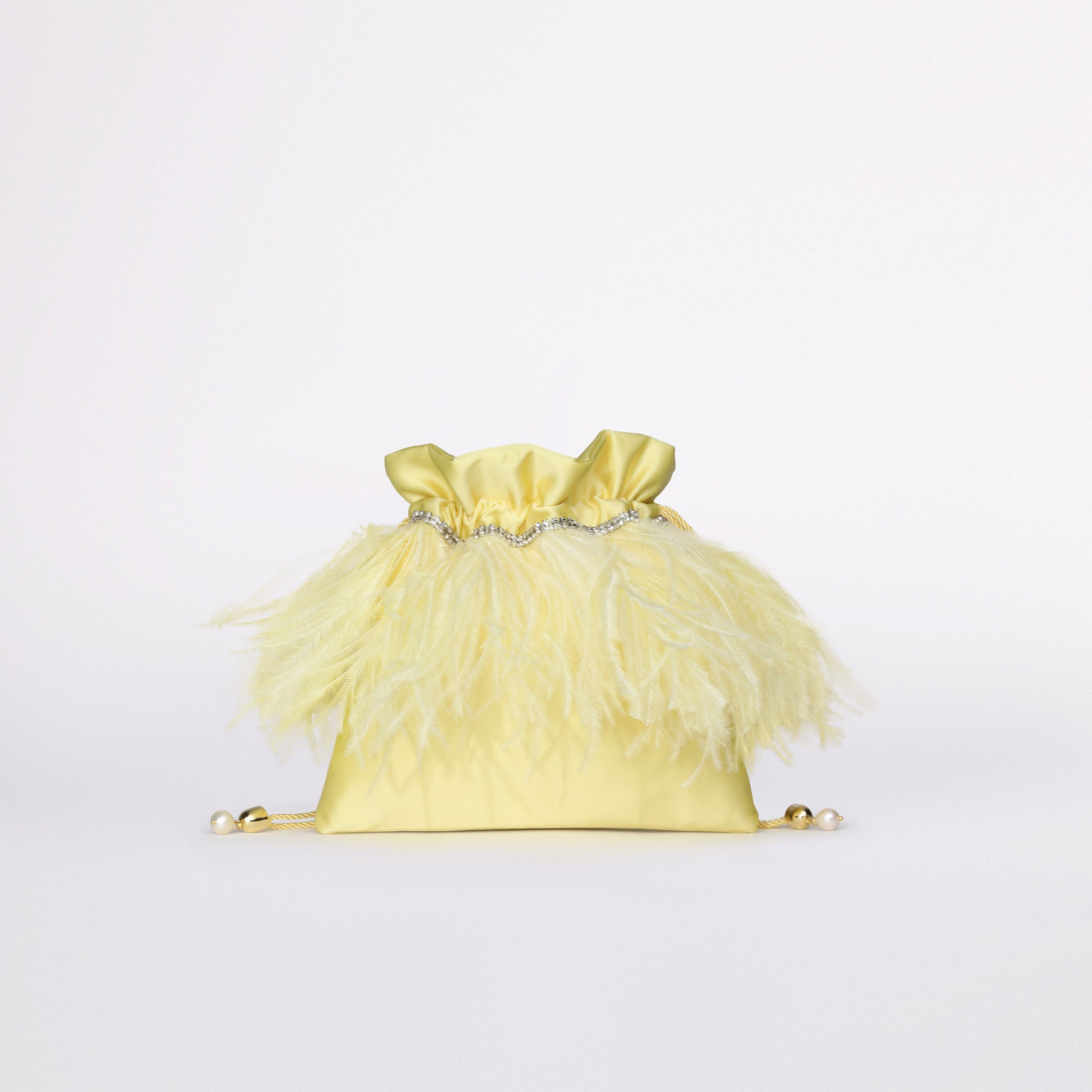 mini feathers bag in colorazione pineapple