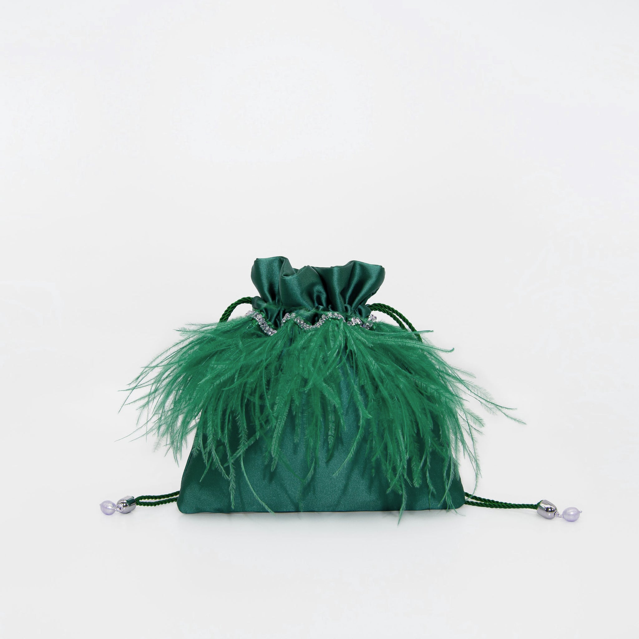 Mini Feathers Bag in colorazione verde giada