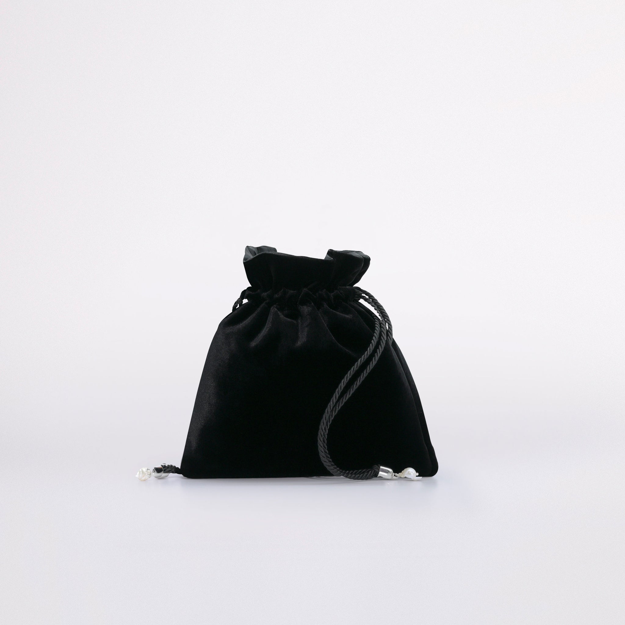 mini bag in velluto  in colore nero